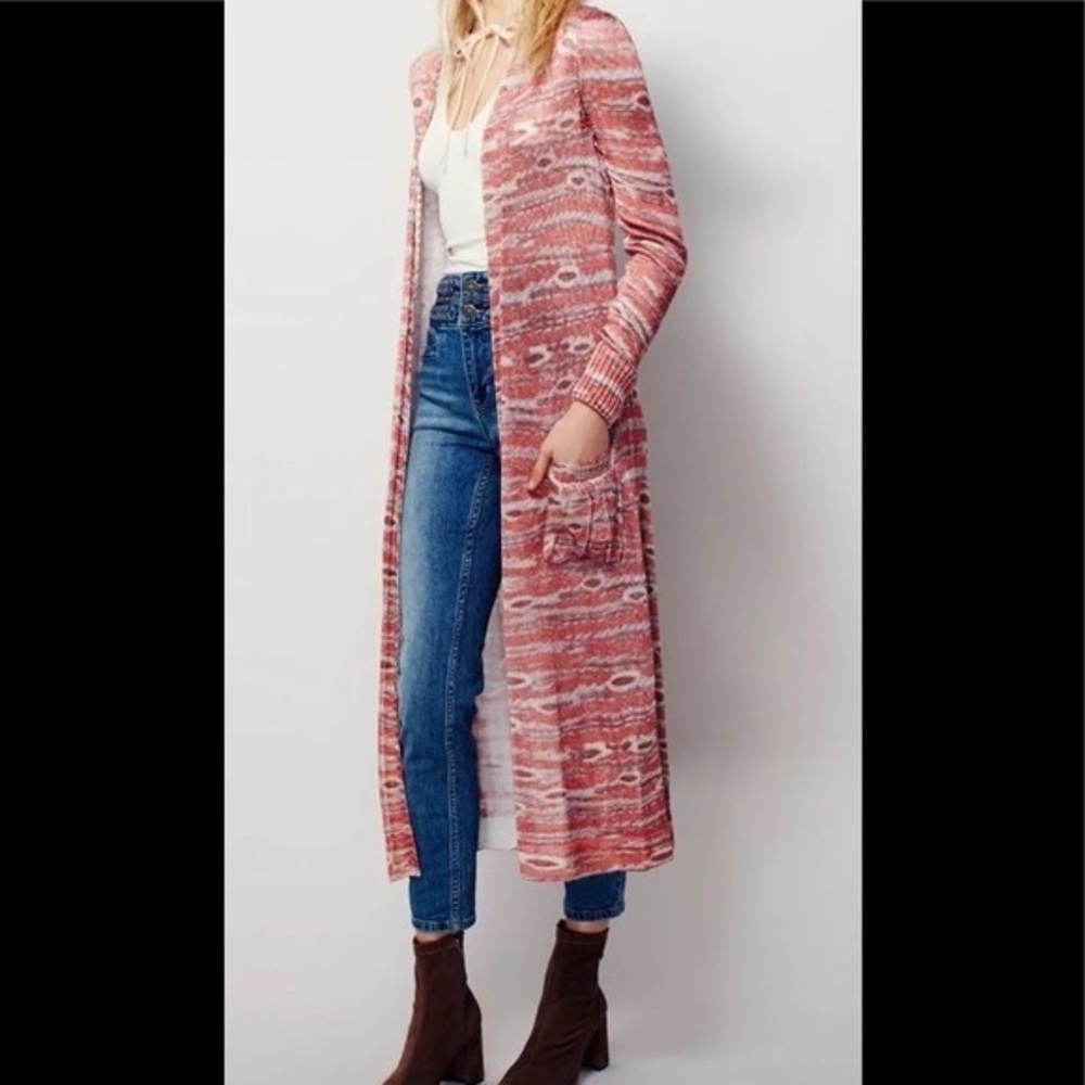 FREE PEOPLE Ikat Knit Duster